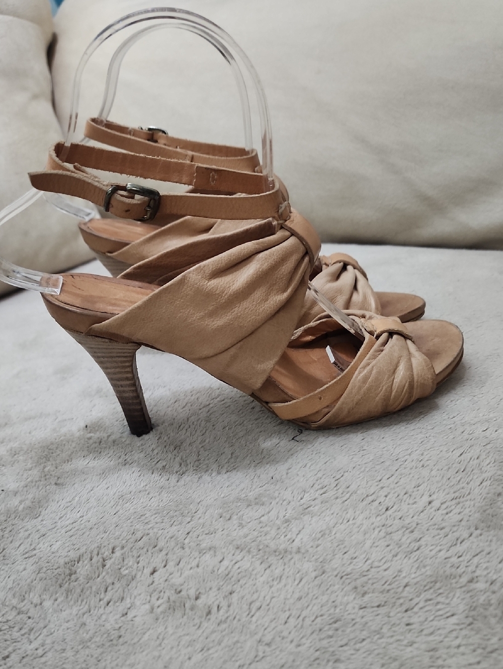 Tan Bow Front Women’s Sandals